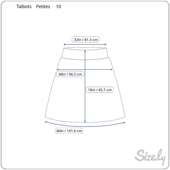 Talbots Petites 10P Blue White Black Skirt - Picture 2 of 4